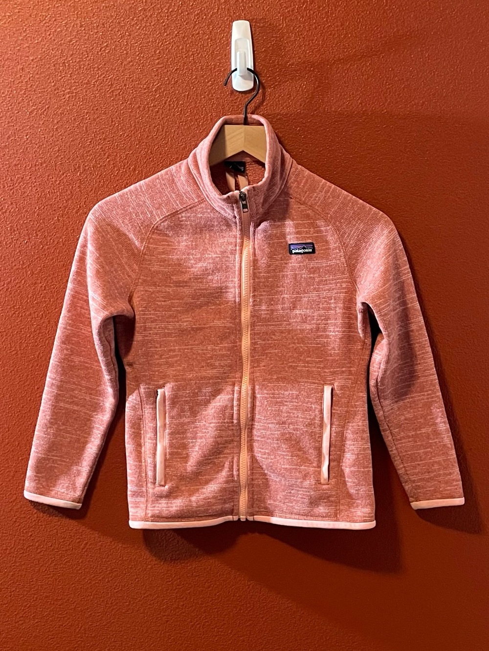Patagonia Girls Better Sweater Aurea Pink Heather Full Zip Play Fleece Jacket